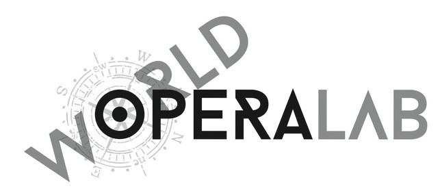 Logo World opera Lab in zwart en wit